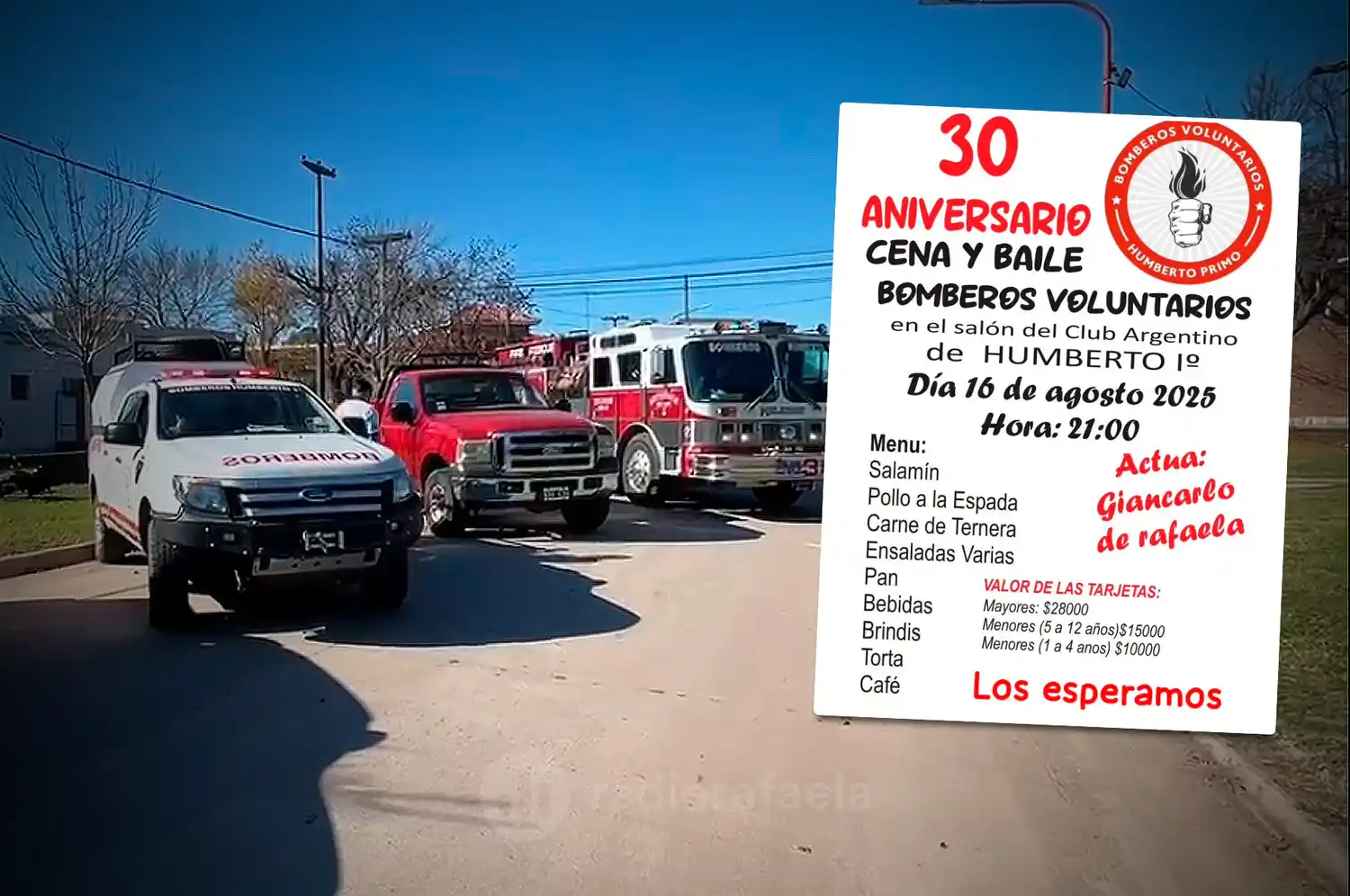 Los Bomberos Voluntarios de Humberto Primo celebrarán su 30° aniversario: "Es un lindo espacio para compartir"
