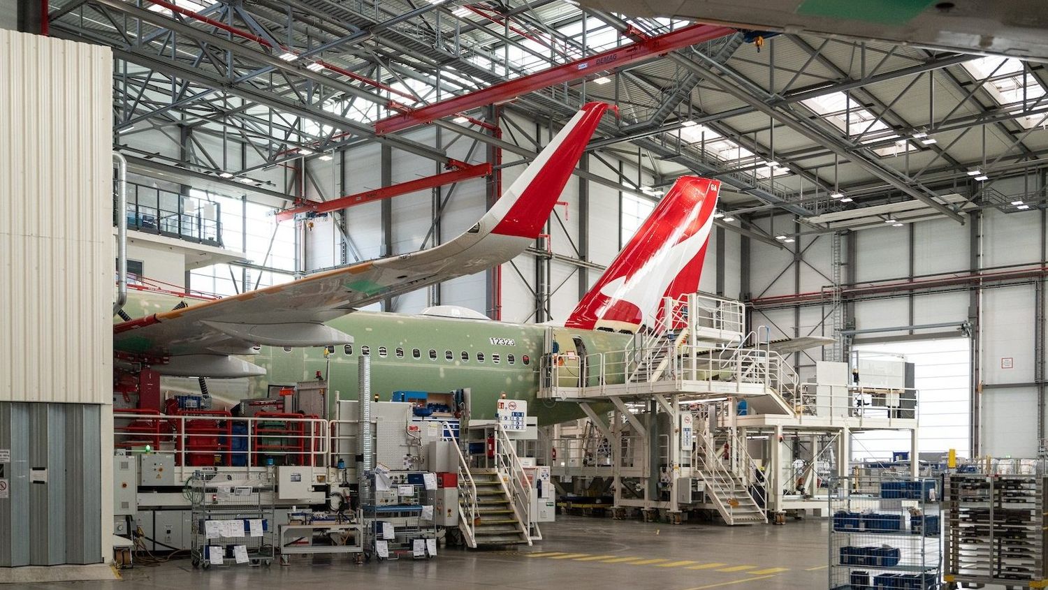 Cada vez más cerca: imágenes del primer Airbus A321XLR de Qantas en la línea de montaje