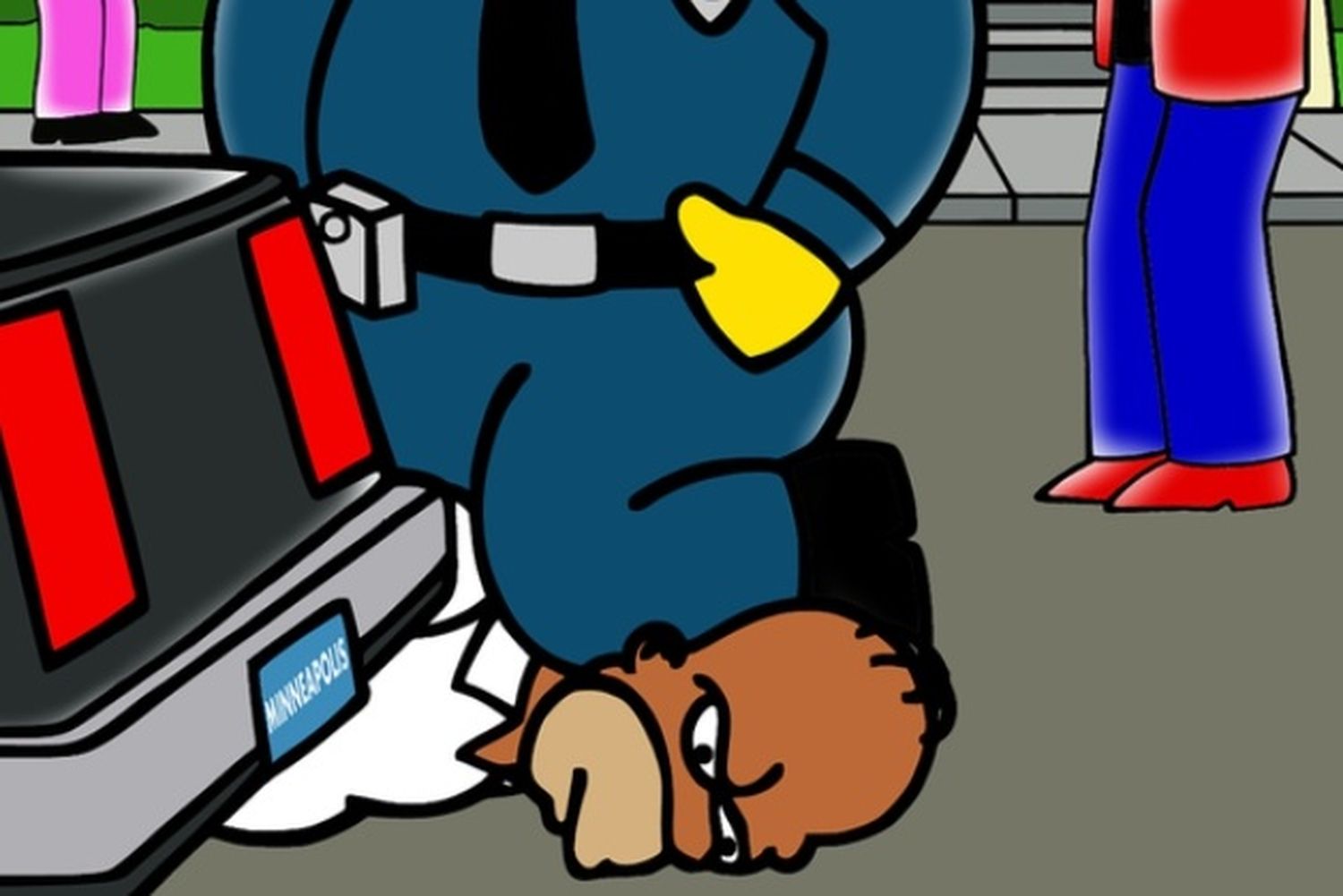 El artista Alexsandro Palombo y un tributo a George Floyd, a través de Los Simpsons