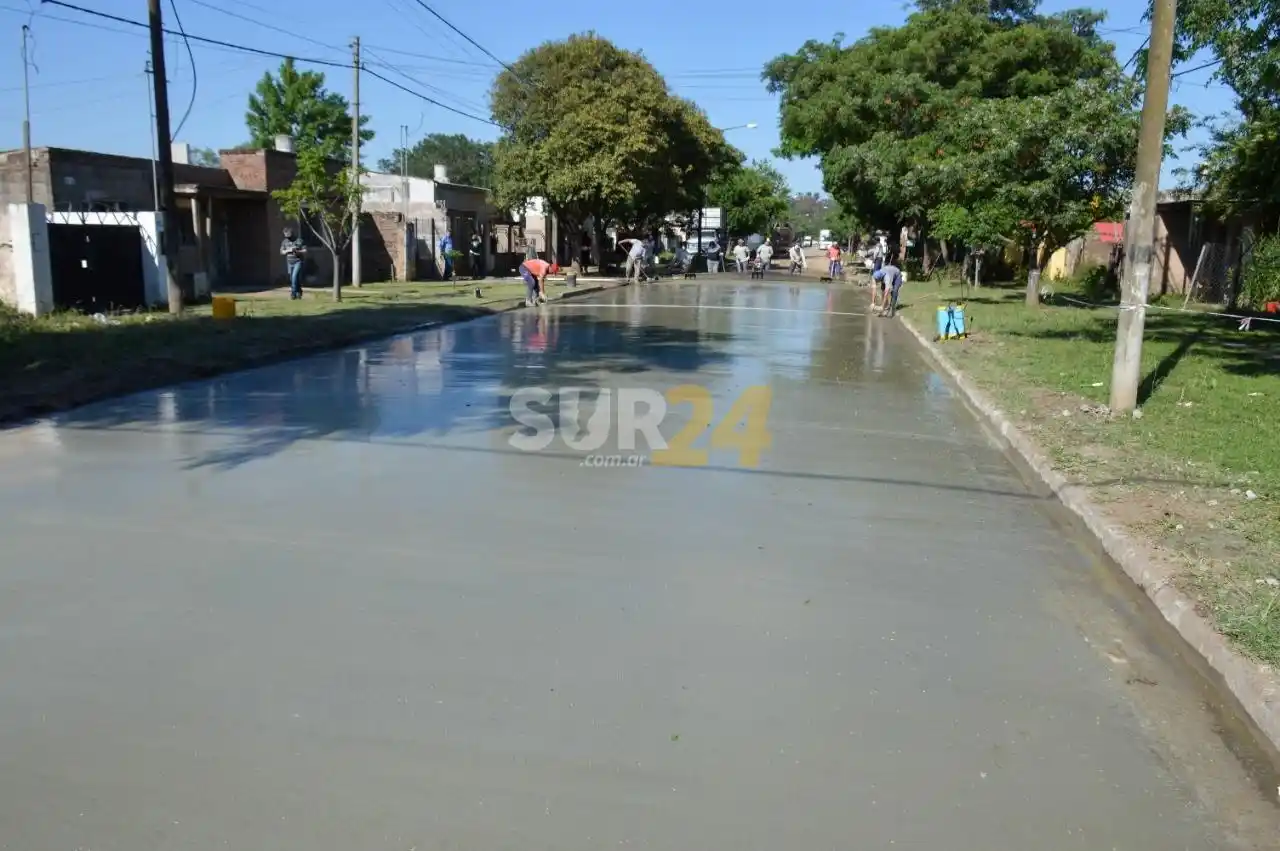 El gobierno local hormigonó siete cuadras en lo que va del mes