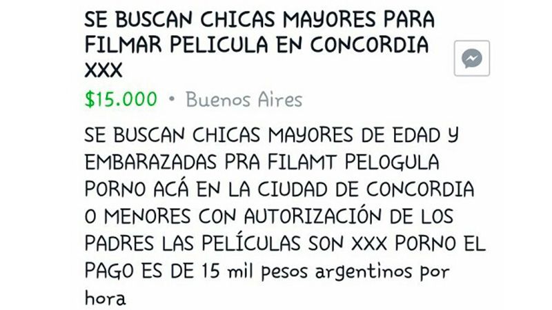 Investigan por trata de personas: Pedían chicas para películas pornográficas por Facebook