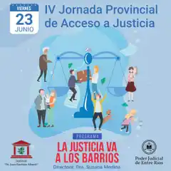 “La Justicia va a los Barrios” realizará su cuarta jornada provincial