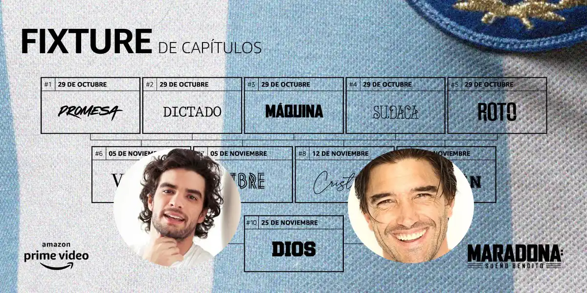 La serie sobre la vida de Maradona, en la que actúan Bruno Alcón y Manuel Martínez Sobrado, se estrenará a fines de octubre