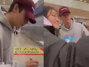 Franco recibido en el aeropuerto de Shanghai por fanáticos