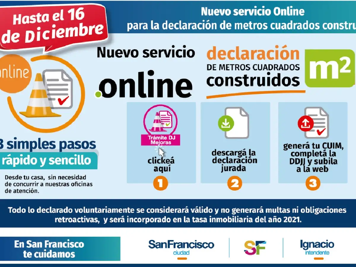 El 16 de diciembre vence el plazo para declarar voluntariamente m2 construidos 