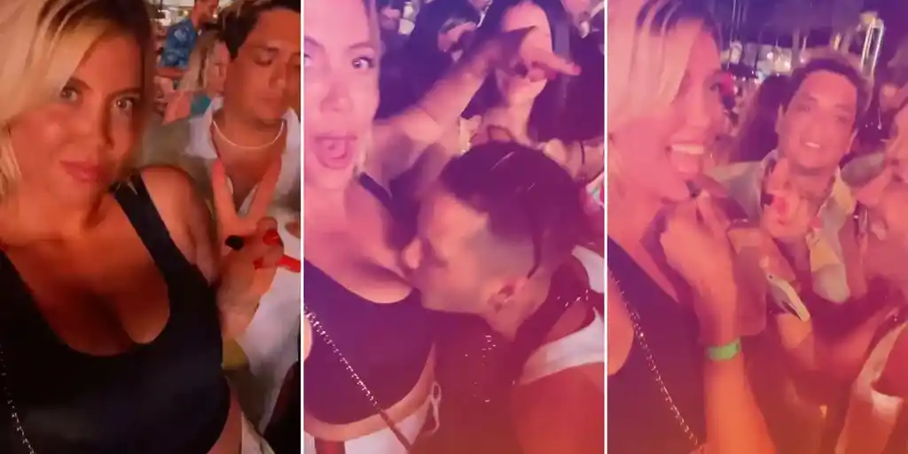 La descontrolada noche de Wanda Nara en Ibiza y la advertencia de Zaira: “¡Borralo, borralo!”