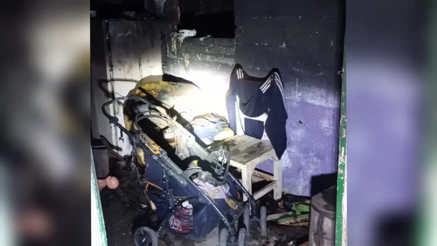 El incendio fue en un domicilio de Cobeñas al 1000. Crédito: Bomberos de Venado Tuerto.