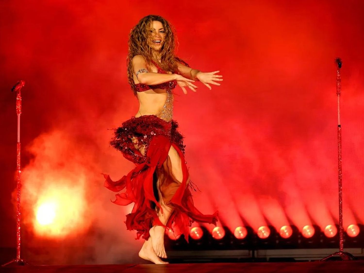 shakira en su gira las mujeres ya no lloran
