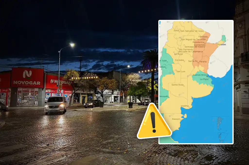 Rafaela amaneció con tormentas y rige una alerta naranja por fuertes lluvias y ráfagas