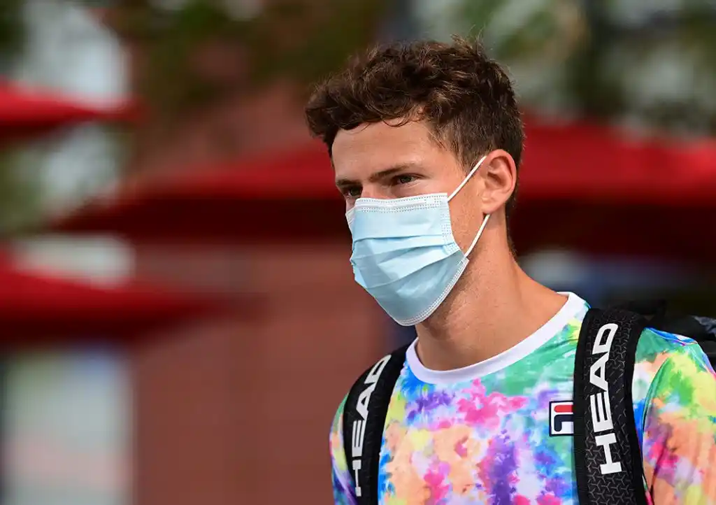 Diego Schwartzman no  pudo con el local Opelka