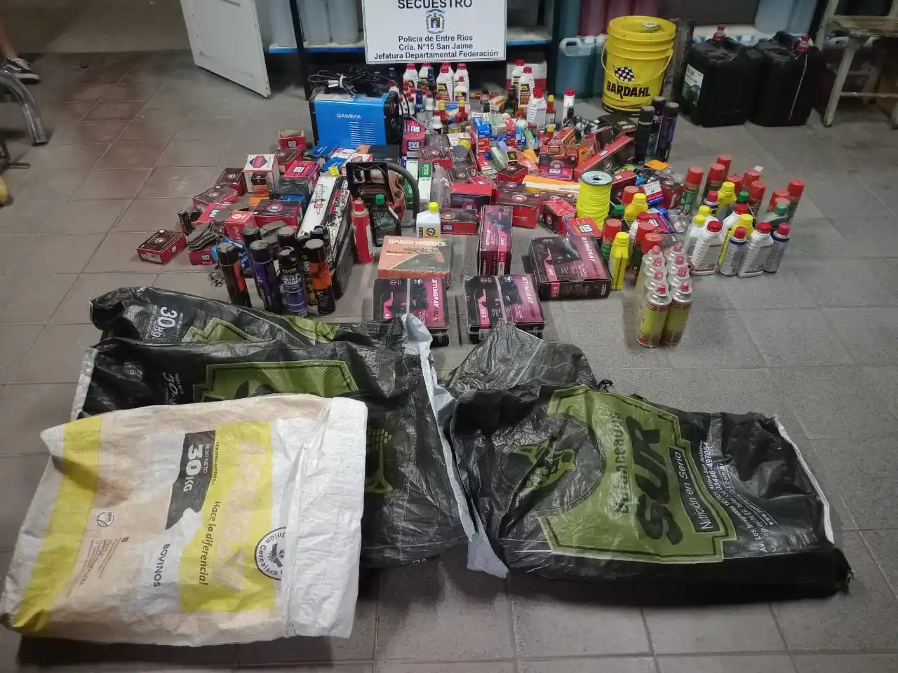 Recuperaron de artículos robados valuados en 1.2 millones de pesos argentinos