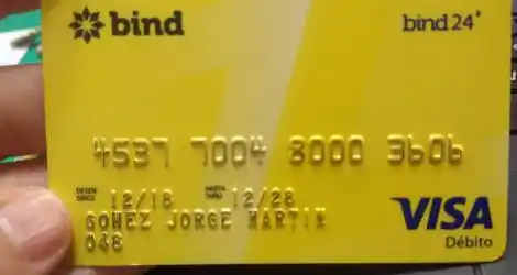 Tarjeta encontrada en el BIND