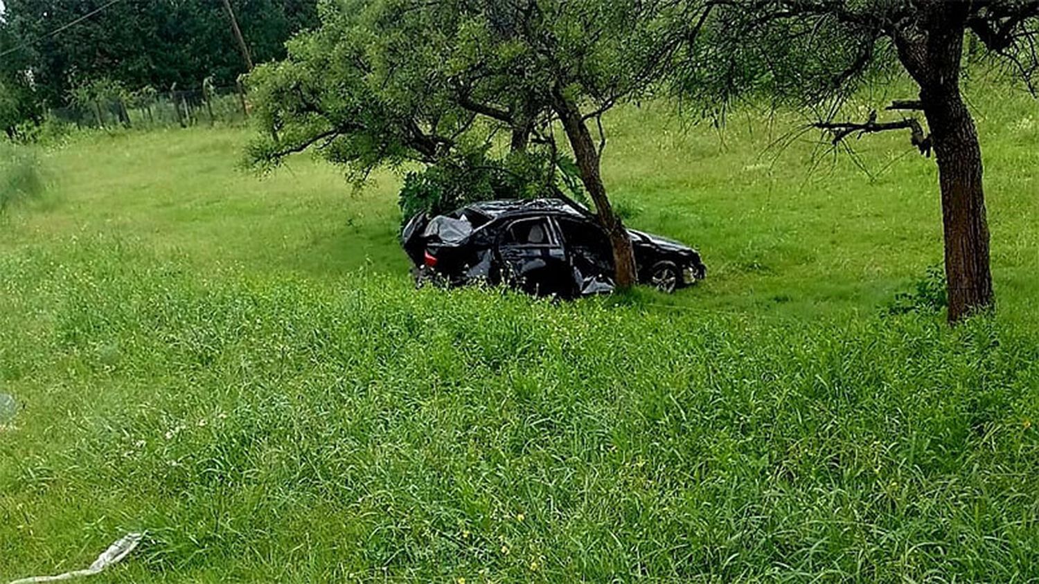 Cinco jóvenes chocaron una columna de alumbrado y terminaron contra un árbol