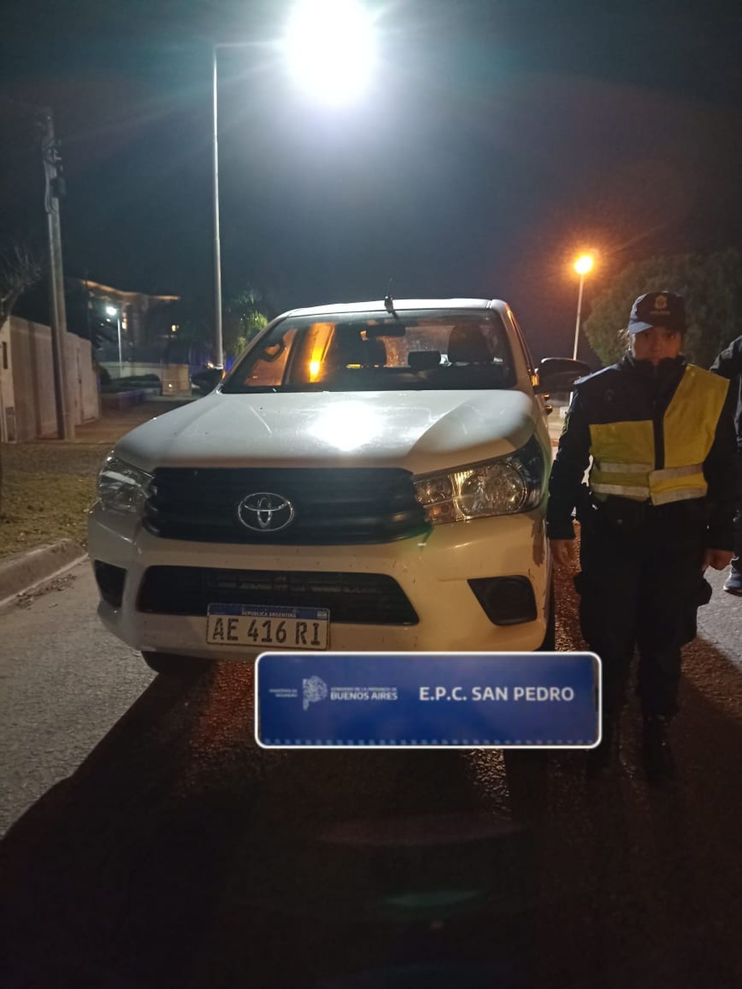 Camioneta secuestrada tránsito