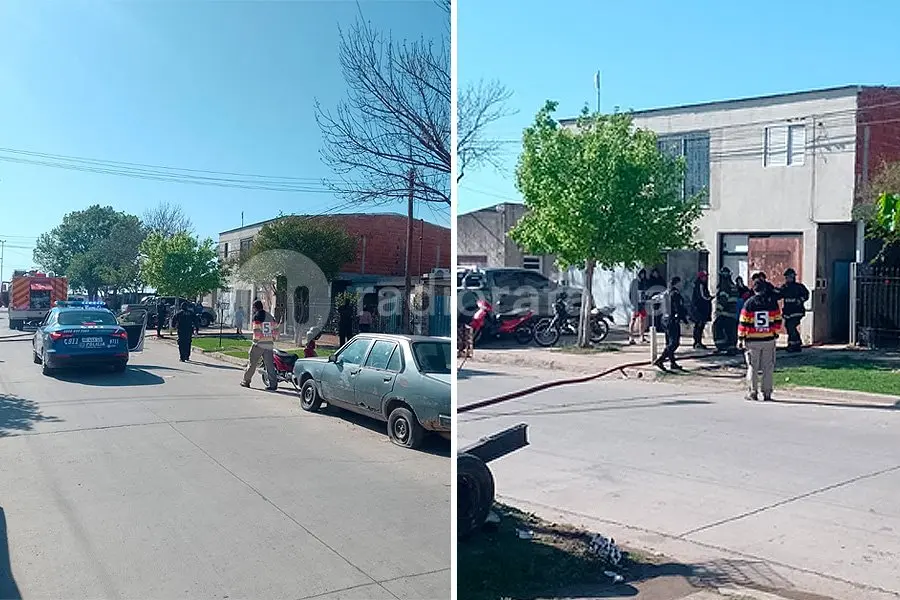 Principio de incendio en barrio Italia requirió la presencia de Bomberos