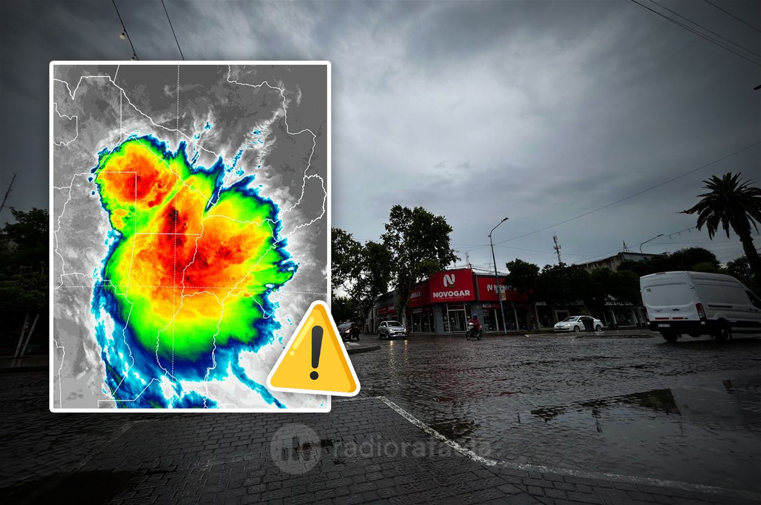 Después de una intensa lluvia, el viernes amaneció inestable y bajo alerta naranja por tormentas en Rafaela