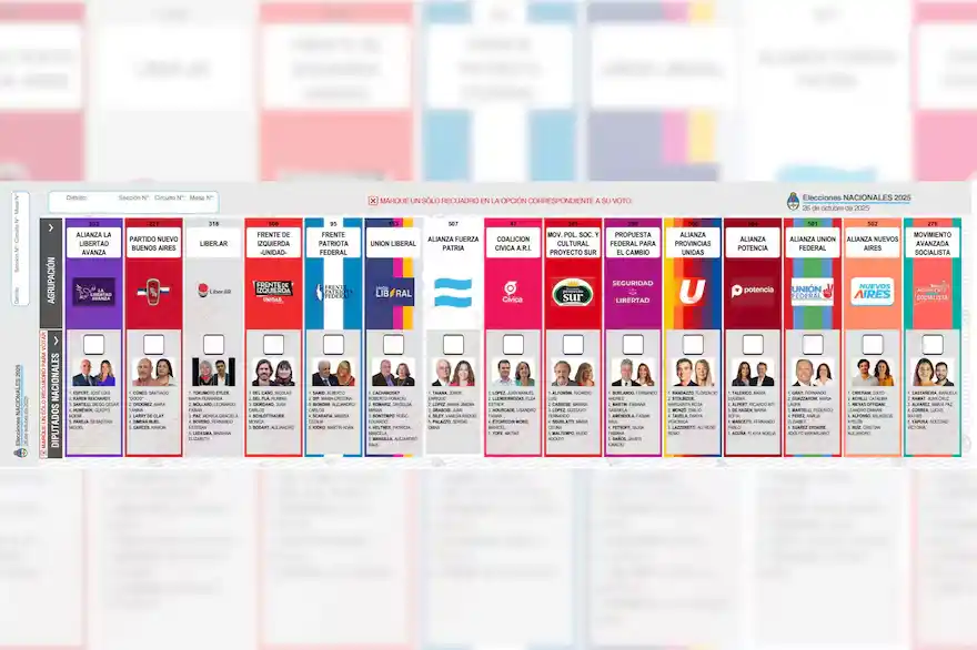 Boleta única de papel en provincia de Buenos Aires.