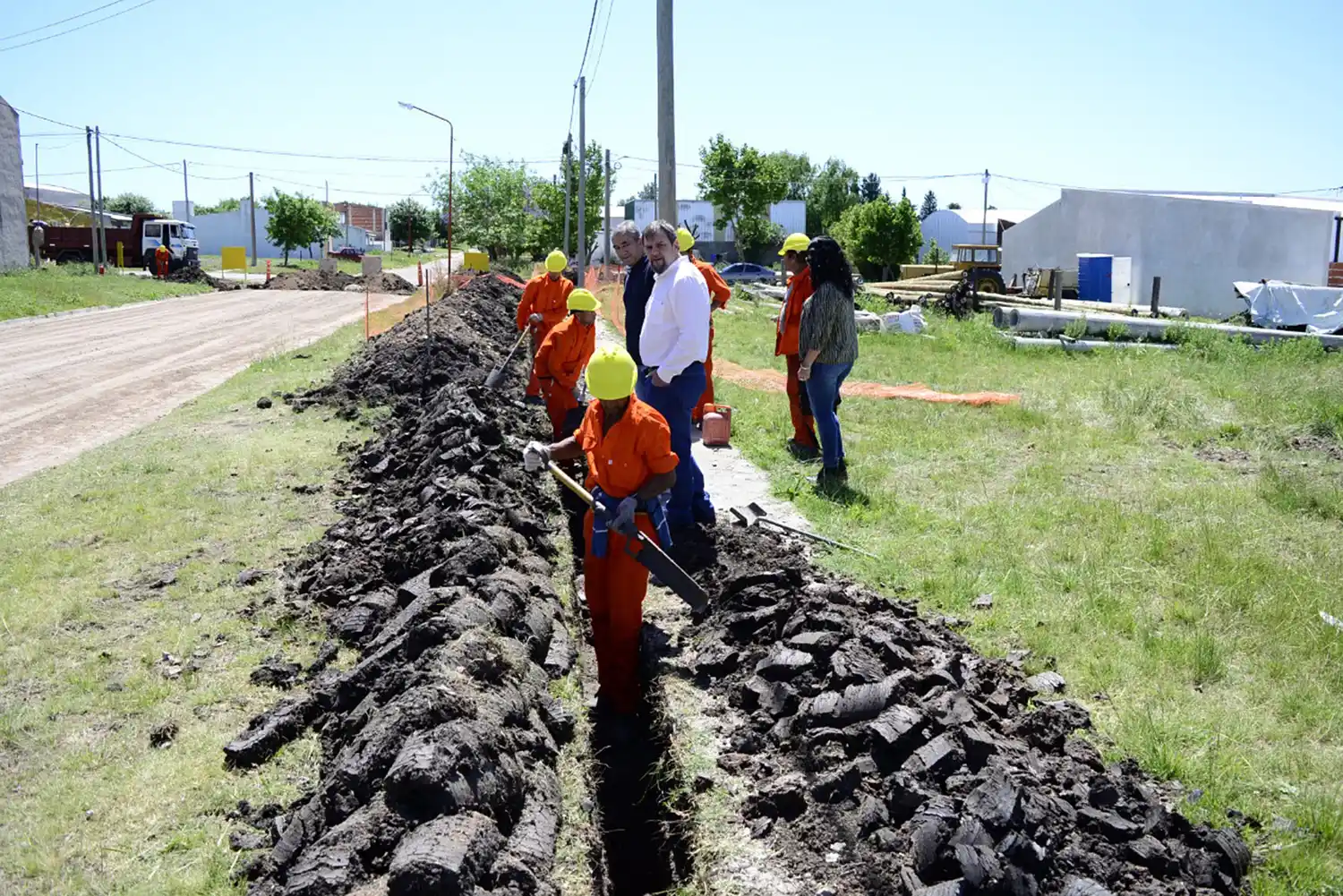 Avanza la obra de ampliación de gas natural en Larroque