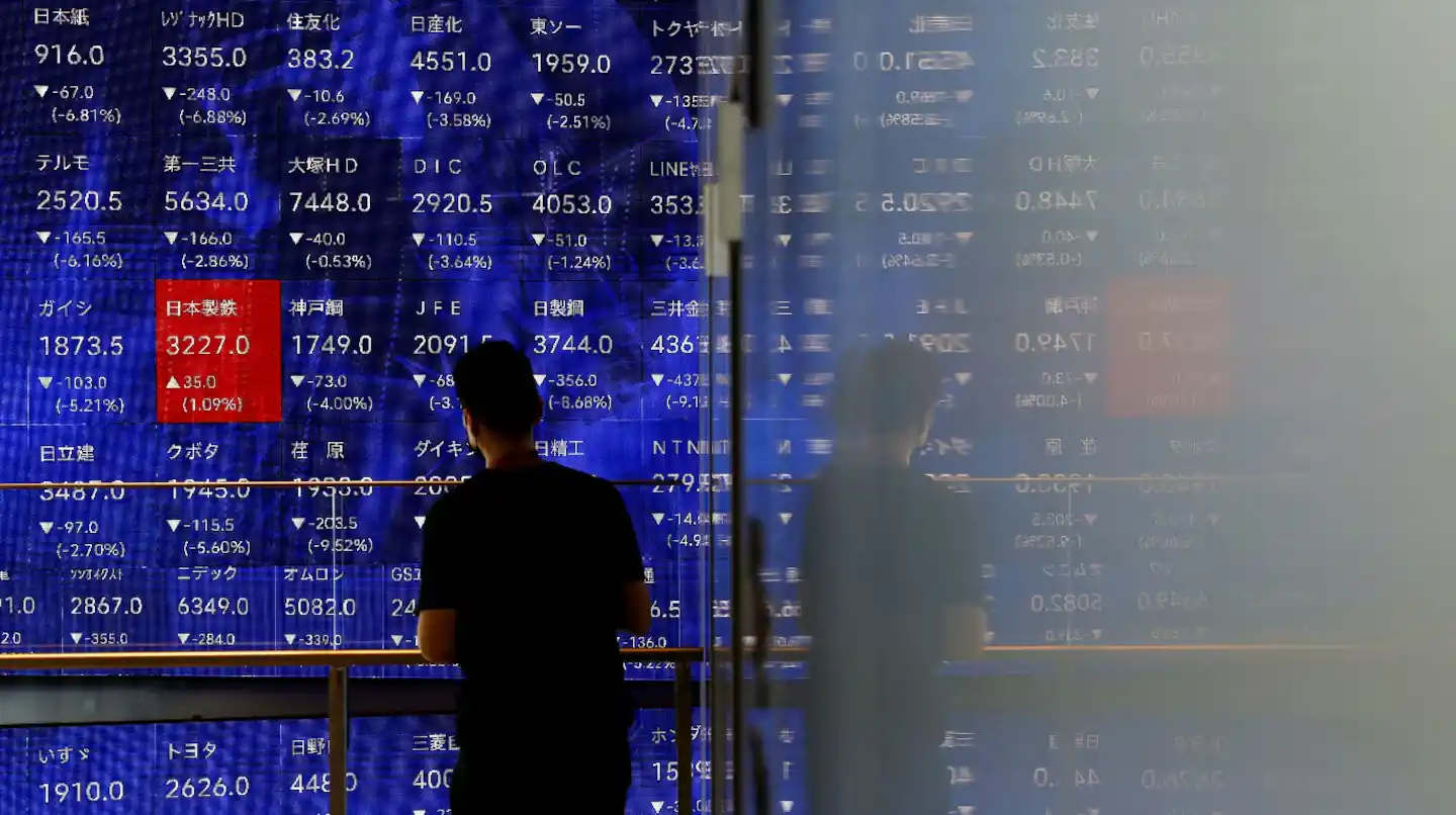 El Nikkei se derrumbó un 12,40% este lunes, la segunda mayor caída porcentual de su historia.