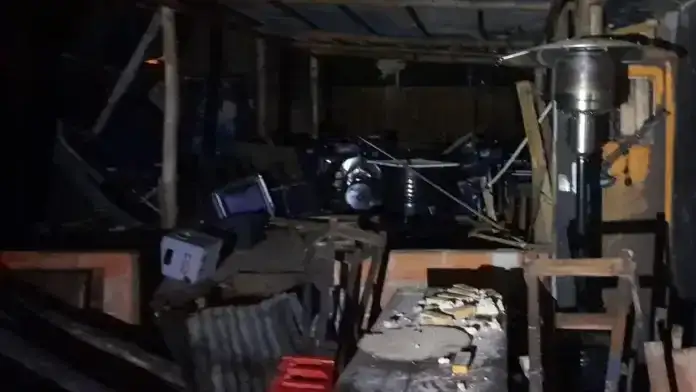 Explosión e incendio en un bar: así quedó el local donde se produjo el grave siniestro