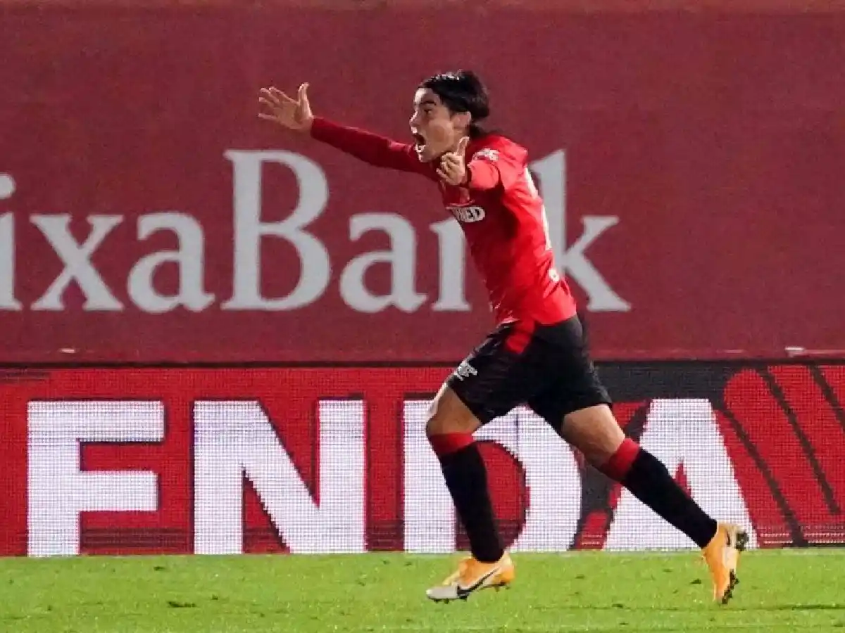 Luka Romero, con 16 años, anotó su primer gol en Mallorca