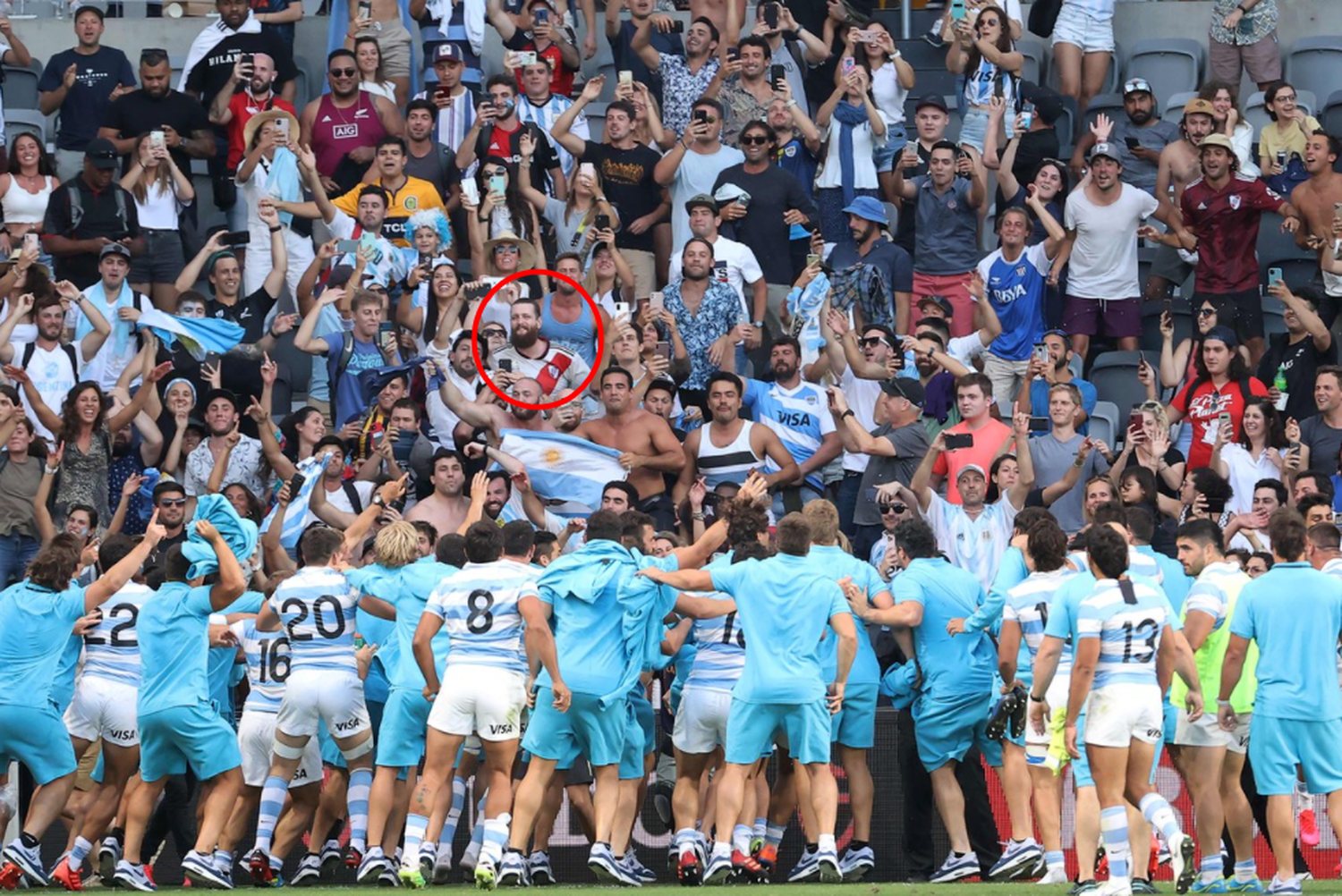 El sampedrino que vivió en el estadio en Sídney el histórico triunfo de Los Pumas a los All Blacks