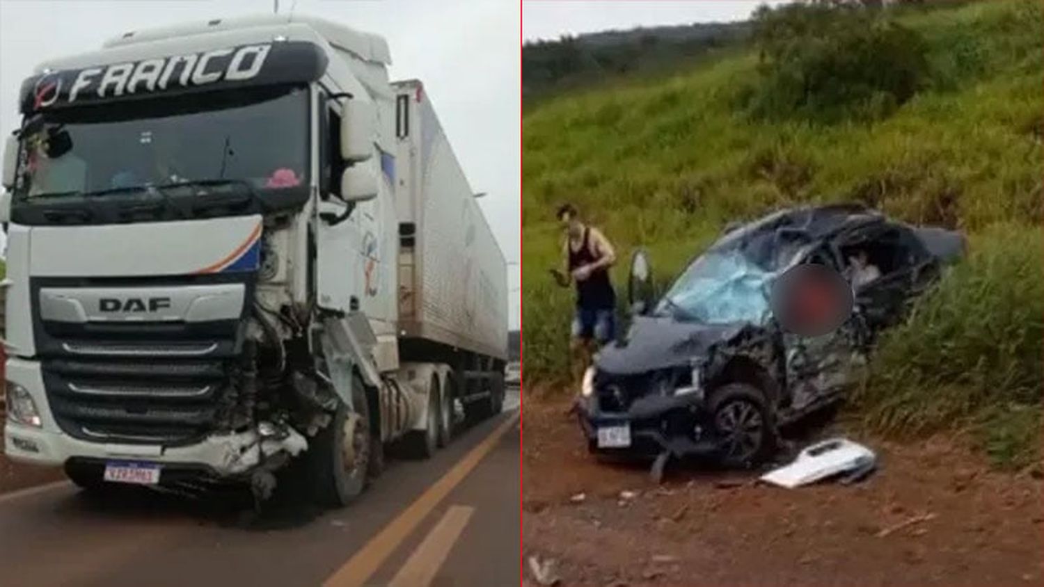 Un hombre murió tras chocar contra un camión en la Ruta 14