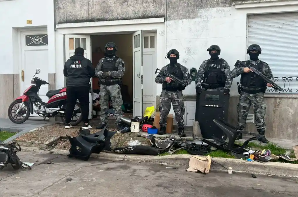 En el lugar funcionaba un desarmadero de motos robadas.