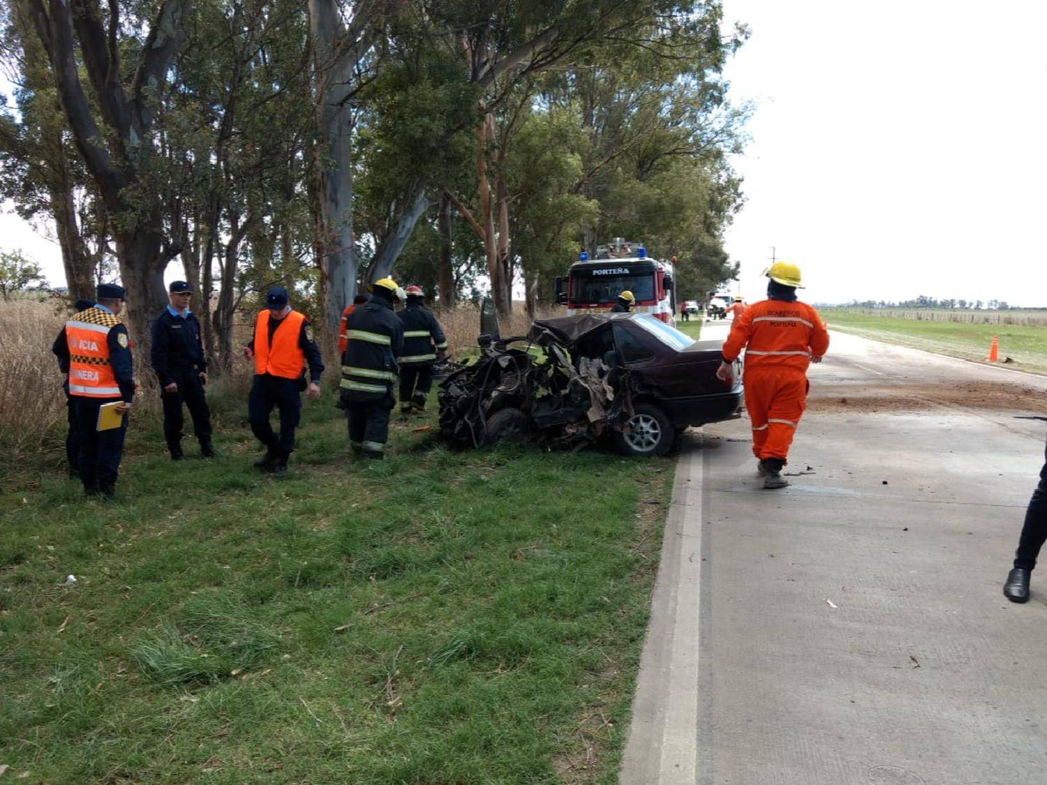 Un vecino de Porteña murió al chocar de frente con un camión 