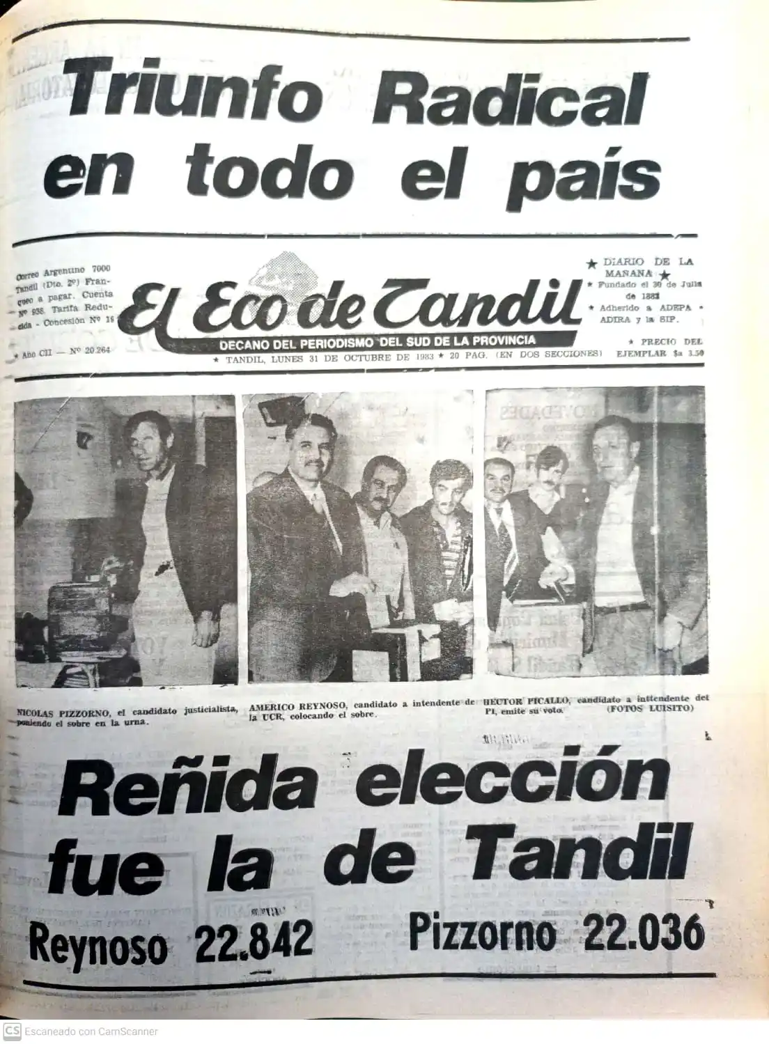 A 40 años de la recuperación de la democracia, el triunfo de Alfonsín y Reynoso marcó una nueva etapa