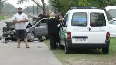 Choque en Constitución: un hombre llevaba a sus nietas a la escuela