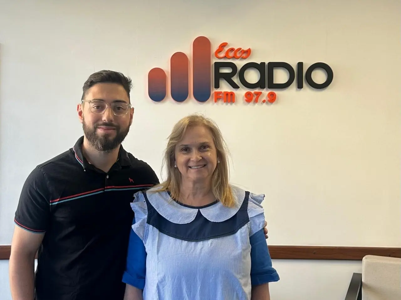 En Ecos Radio. Leandro Tranchini y Silvia Capalbo