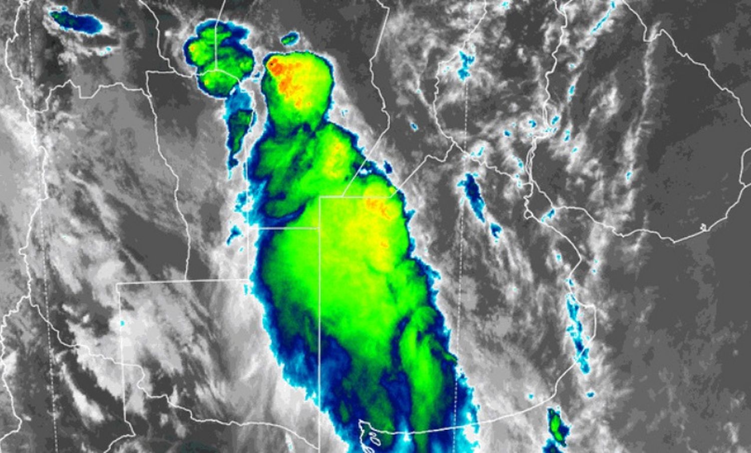 El sur-sur provincial bajo doble alerta amarillo y aviso a corto plazo por tormentas