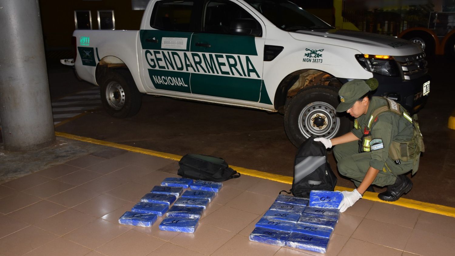 Misiones: evitan el traslado de 21 kilos de cocaína en un ómnibus