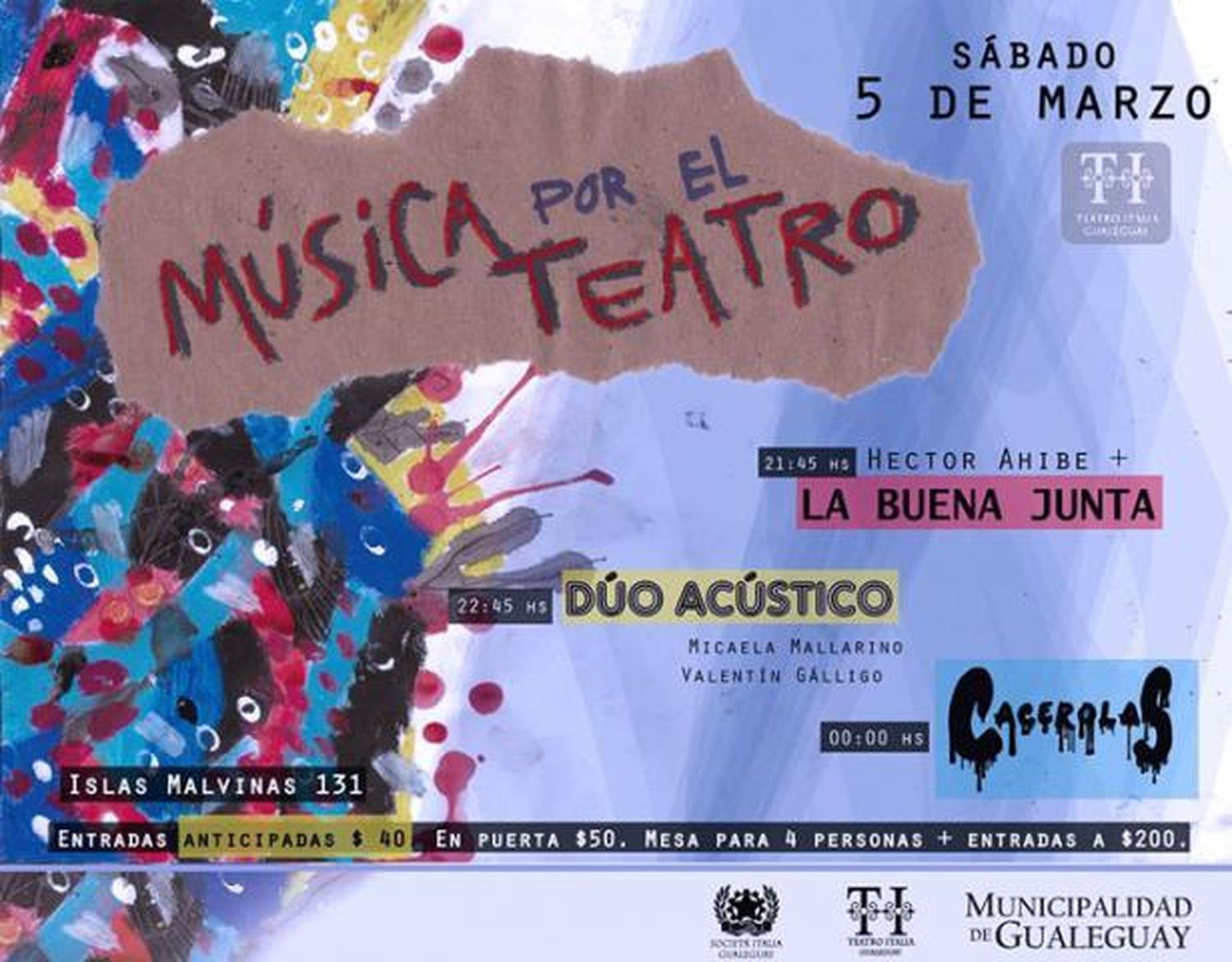 “Música por el teatro” a beneficio de la institución
