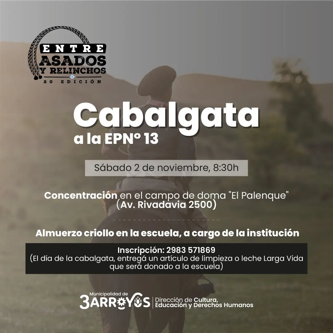 20º edición de “entre asados y relinchos”: se encuentran abierta las inscripciones a la cabalgata EP 13