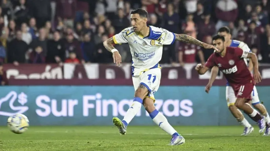 Rosario Central venció a Lanús con gol de Ángel Di María en la vuelta de los visitantes