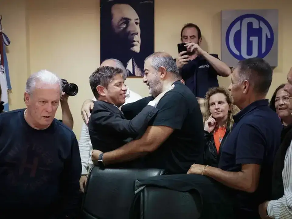 Axel Kicillof junto a Héctor Daer.
