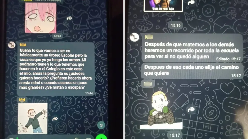 Chats del grupo Tiroteo Escolar