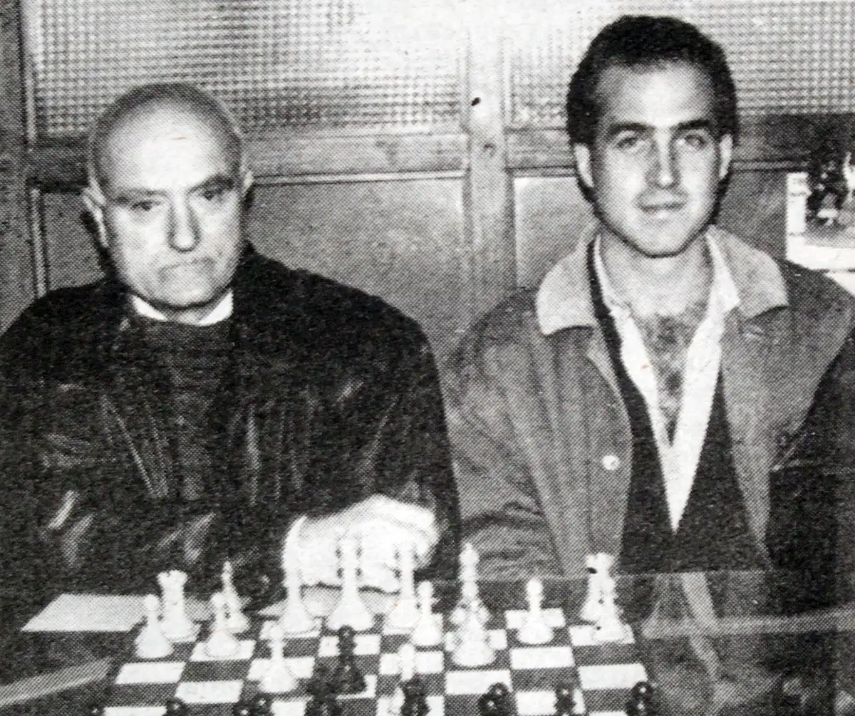 Ajedrez. Juan Carlos Obregoso y Gabriel Imhoff jugaban un mach por el campeonato local