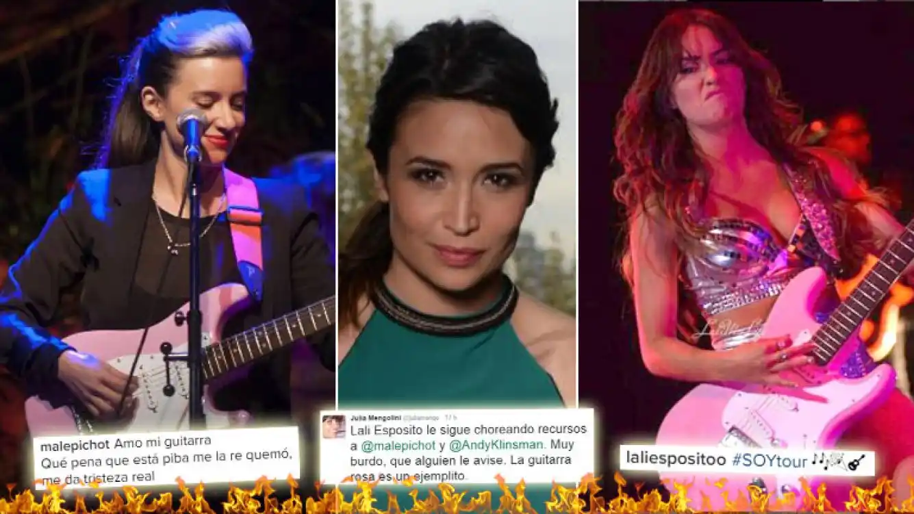 Julia Mengolini y Malena Pichot, acusaron a Lali de "plagiar" una guitarra rosa