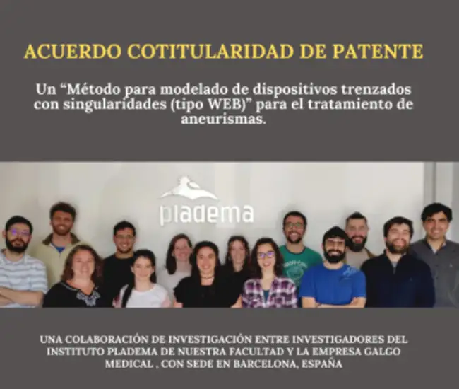Instituto Pladema: acuerdo de cotitularidad de patente con la empresa Galgo Medical