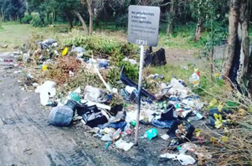 A pesar de los carteles "cuidemos a la madre tierra", arrojan basura en la calle