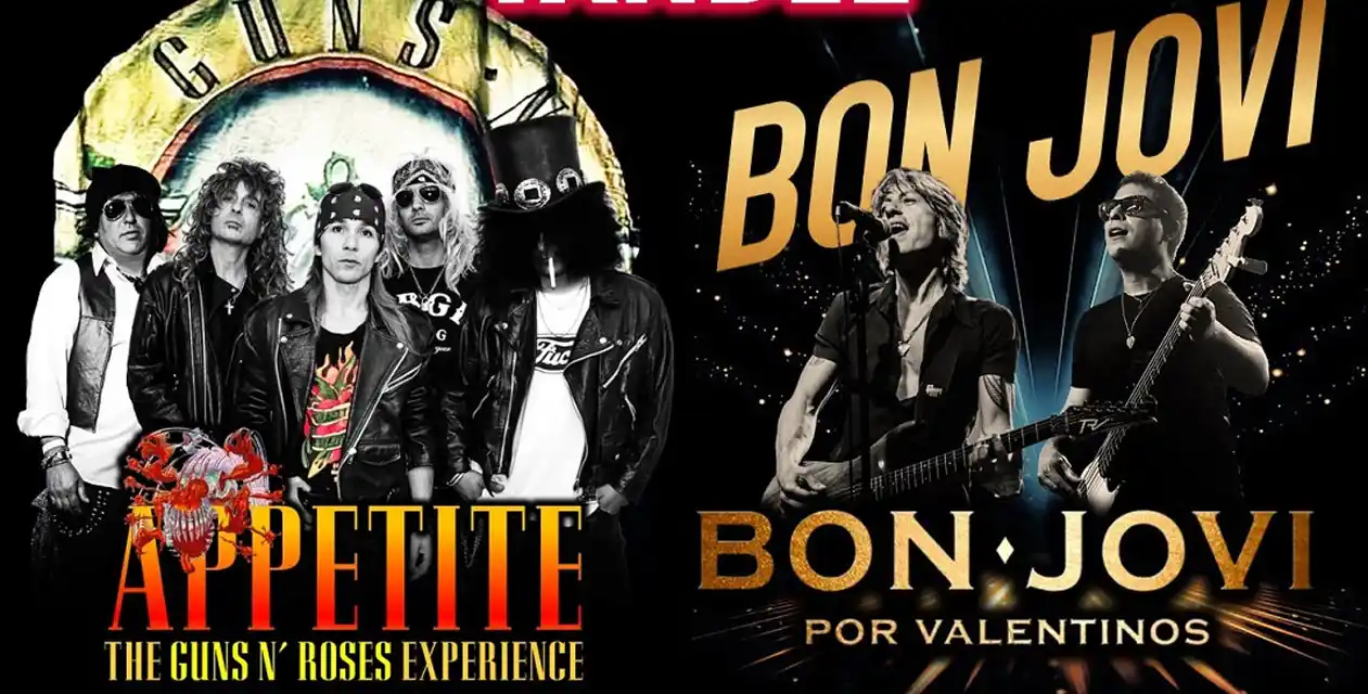 Appetite The Guns N' Roses Experience junto a Bon Jovi por Valentinos llegan a Tandil