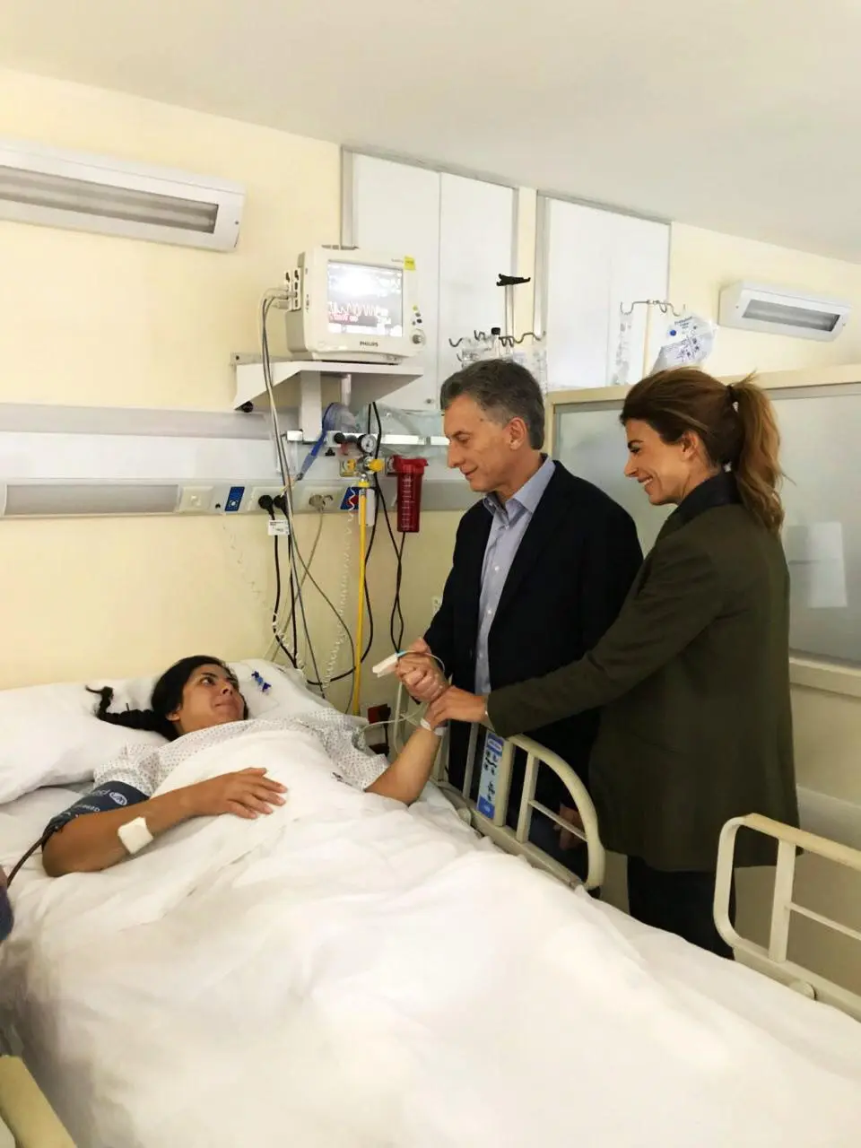 Macri y Awada visitaron a la sargento Villarreal