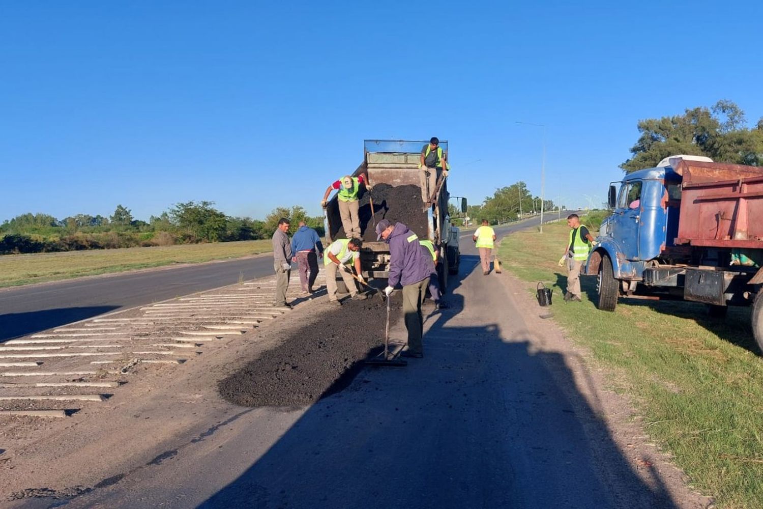 Comenzaron las obras de bacheo en el Acceso Sur