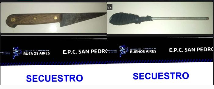 secuestro de armas blancas