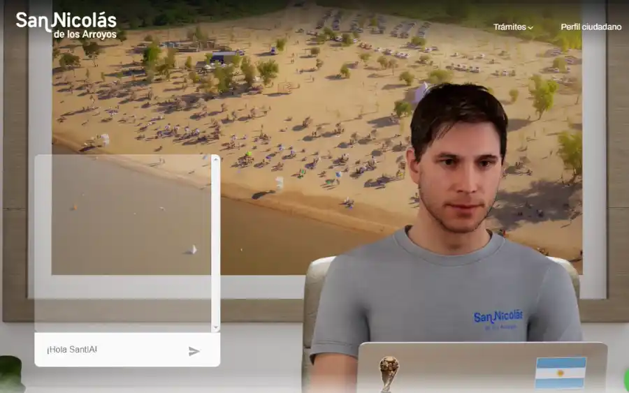 La portada de la web oficial