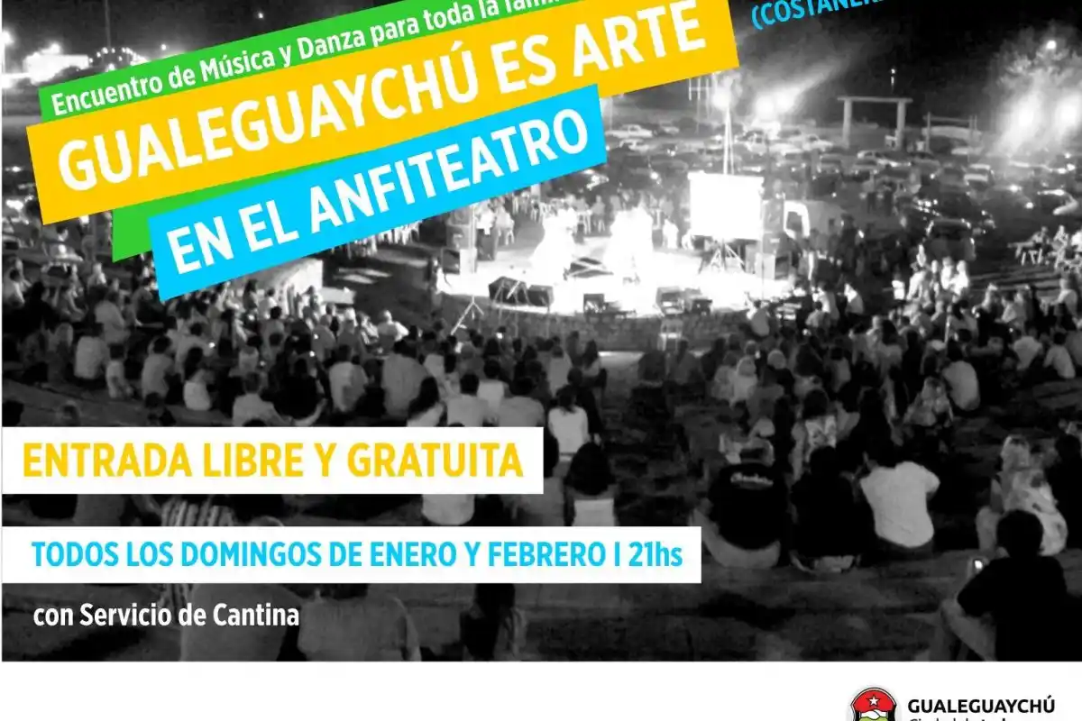 Todos los domingos, Gualeguaychú es Arte en el Anfiteatro