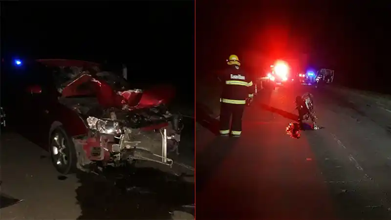 Un motociclista murió al chocar de frente contra un automóvil